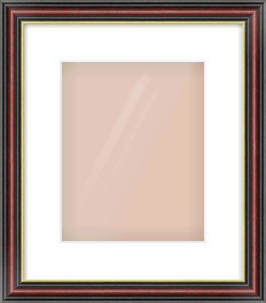 Brown Reverse Frame for 8 × 10in artwork, with Smooth White Single Mount