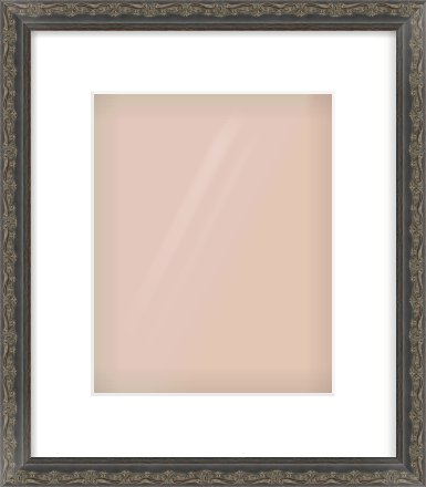 Black Scoop Frame for 8 × 10in artwork, with Smooth White Single Mount