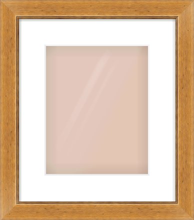 Rustic Medium Oak Reverse Frame for 8 × 10in artwork, with Smooth White Single Mount