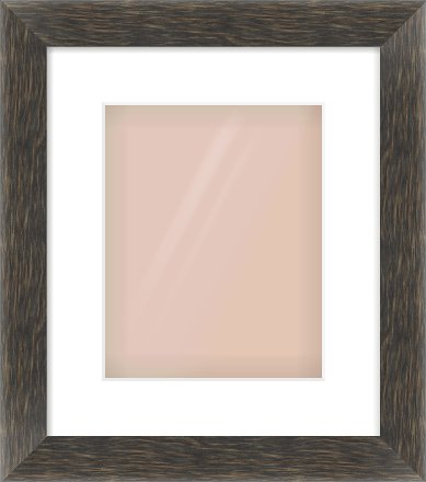 Black Flat Frame for 8 × 10in artwork, with Smooth White Single Mount