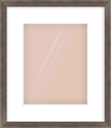 Dark Walnut Flat Frame for 8 × 10in artwork, with Smooth White Single Mount