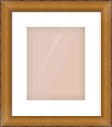 Bronze Cushion Frame for 8 × 10in artwork, with Smooth White Single Mount