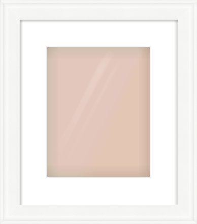 White Scoop Frame for 8 × 10in artwork, with Smooth White Single Mount