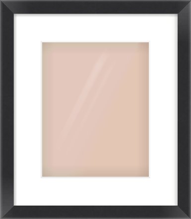 Black Flat Frame for 8 × 10in artwork, with Smooth White Single Mount