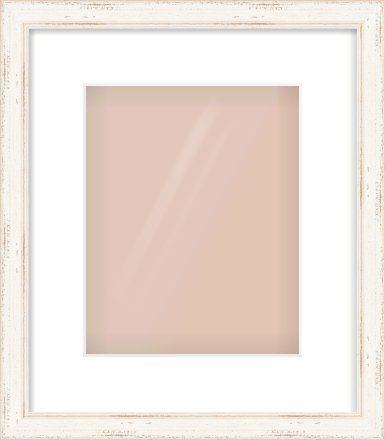 White Scoop Frame for 8 × 10in artwork, with Smooth White Single Mount