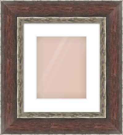 Brown Reverse Frame for 8 × 10in artwork, with Smooth White Single Mount