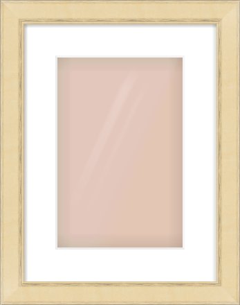 Gold Flat Frame for 8 × 12in artwork, with Smooth White Single Mount