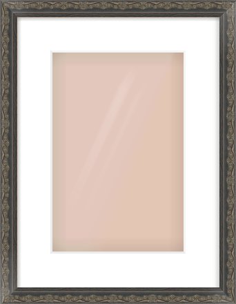 Black Scoop Frame for 8 × 12in artwork, with Smooth White Single Mount