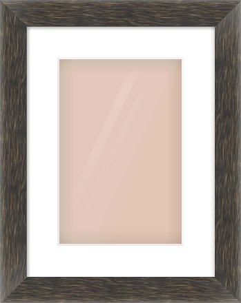 Black Flat Frame for 8 × 12in artwork, with Smooth White Single Mount