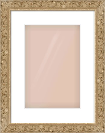 Light Brown Decorative Frame for 8 × 12in artwork, with Smooth White Single Mount
