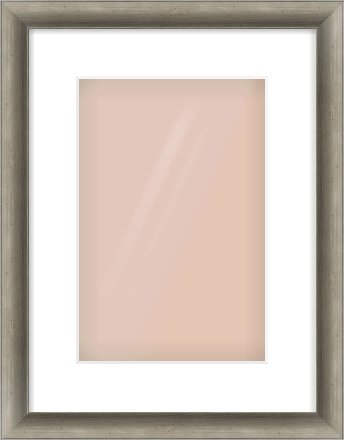 Silver Spoon Frame for 8 × 12in artwork, with Smooth White Single Mount