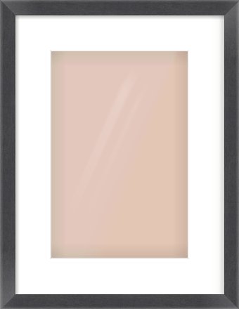 Black Flat Frame for 8 × 12in artwork, with Smooth White Single Mount