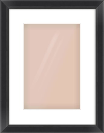 Black Angle Frame for 8 × 12in artwork, with Smooth White Single Mount