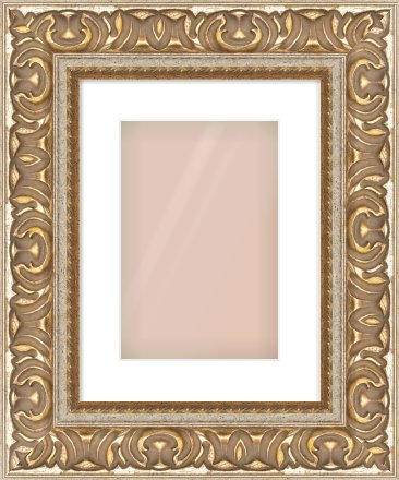 Silver / Gold Reverse Frame for 8 × 12in artwork, with Smooth White Single Mount