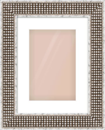 Silver Flat Frame for 8 × 12in artwork, with Smooth White Single Mount