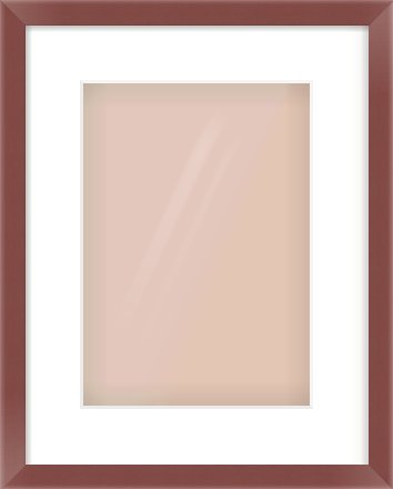 Maroon Paint Flat Frame for 210 × 297mm artwork, with Smooth White Single Mount