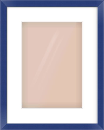 Blue Paint Flat Frame for 210 × 297mm artwork, with Smooth White Single Mount
