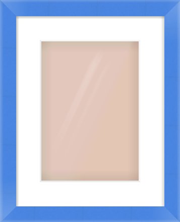 Light Blue Paint Flat Frame for 210 × 297mm artwork, with Smooth White Single Mount