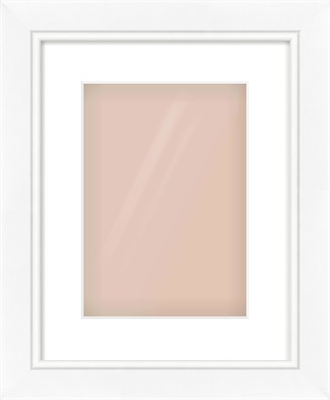 White Reverse Frame for 210 × 297mm artwork, with Smooth White Single Mount
