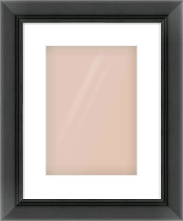 Black Reverse Frame for 210 × 297mm artwork, with Smooth White Single Mount