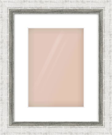 Silver Reverse Frame for 210 × 297mm artwork, with Smooth White Single Mount