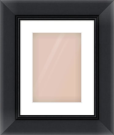 Black Reverse Frame for 210 × 297mm artwork, with Smooth White Single Mount