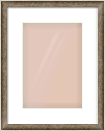 Silver Scoop Frame for 210 × 297mm artwork, with Smooth White Single Mount