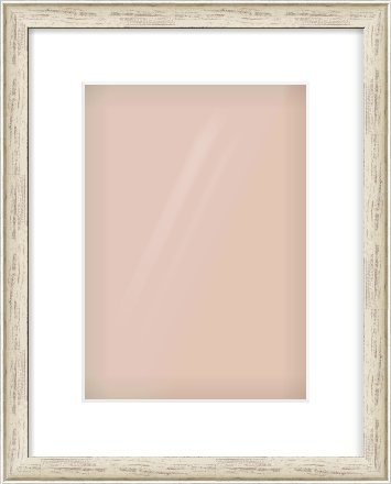 Champagne Silver with Black Sides Cushion Frame for 210 × 297mm artwork, with Smooth White Single Mount