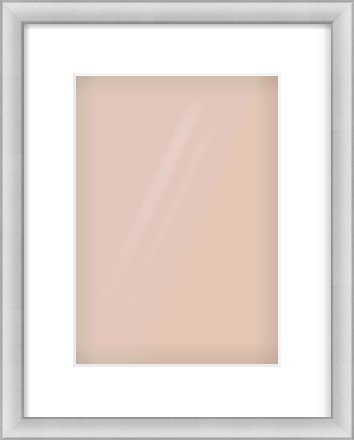 Silver Cushion Frame for 210 × 297mm artwork, with Smooth White Single Mount
