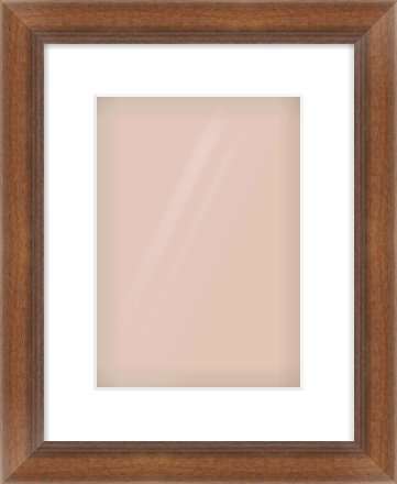 Brown Flat Frame for 210 × 297mm artwork, with Smooth White Single Mount