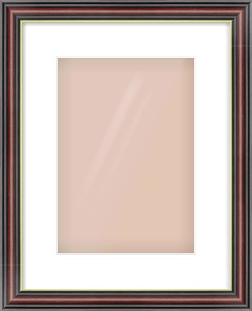 Brown Reverse Frame for 210 × 297mm artwork, with Smooth White Single Mount