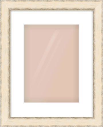 GOLD Flat Frame for 210 × 297mm artwork, with Smooth White Single Mount