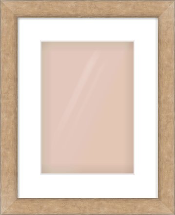 Bronze Flat Frame for 210 × 297mm artwork, with Smooth White Single Mount