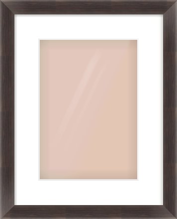 Brown Bevel Frame for 210 × 297mm artwork, with Smooth White Single Mount