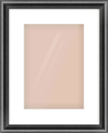 Black Cushion Frame for 210 × 297mm artwork, with Smooth White Single Mount