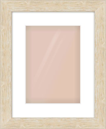Premium Flat Frame for 210 × 297mm artwork, with Smooth White Single Mount