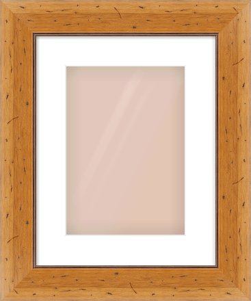 Distressed Pine Reverse Frame for 210 × 297mm artwork, with Smooth White Single Mount