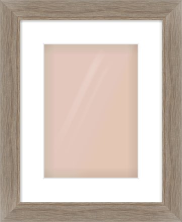Grey Wood Flat Frame for 210 × 297mm artwork, with Smooth White Single Mount