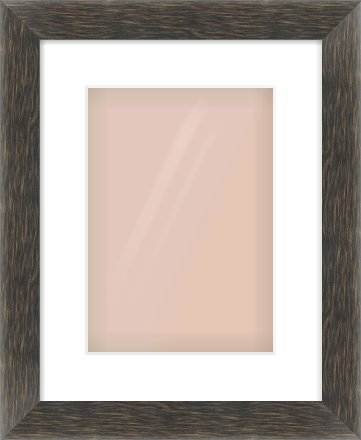 Black Flat Frame for 210 × 297mm artwork, with Smooth White Single Mount