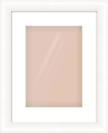 Gloss White Cushion Frame for 210 × 297mm artwork, with Smooth White Single Mount