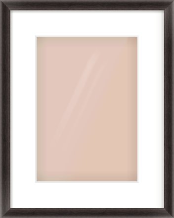 Black Cushion Frame for 210 × 297mm artwork, with Smooth White Single Mount