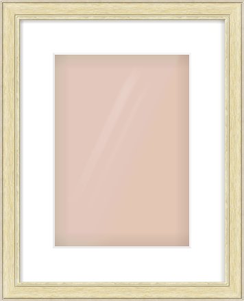 Ivory Reverse Frame for 210 × 297mm artwork, with Smooth White Single Mount