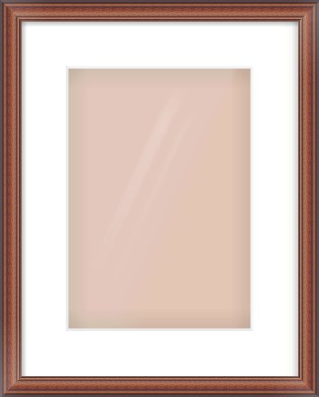 Brown Cushion Frame for 210 × 297mm artwork, with Smooth White Single Mount