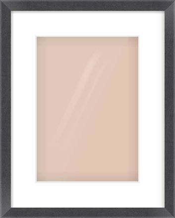 Black Flat Frame for 210 × 297mm artwork, with Smooth White Single Mount