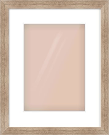Walnut Flat Frame for 210 × 297mm artwork, with Smooth White Single Mount