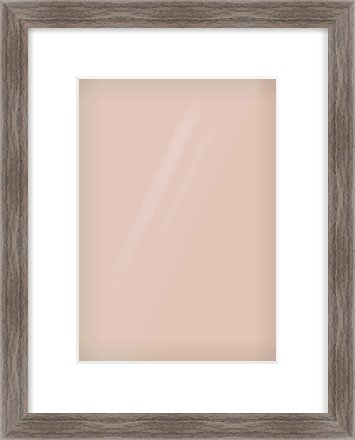 Dark Walnut Flat Frame for 210 × 297mm artwork, with Smooth White Single Mount