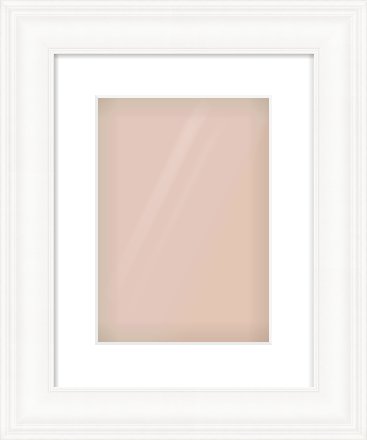 White Scoop Frame for 210 × 297mm artwork, with Smooth White Single Mount