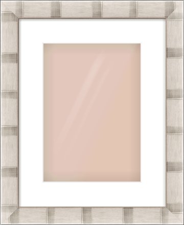 Silver Flat Frame for 210 × 297mm artwork, with Smooth White Single Mount