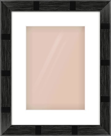 Black Flat Frame for 210 × 297mm artwork, with Smooth White Single Mount
