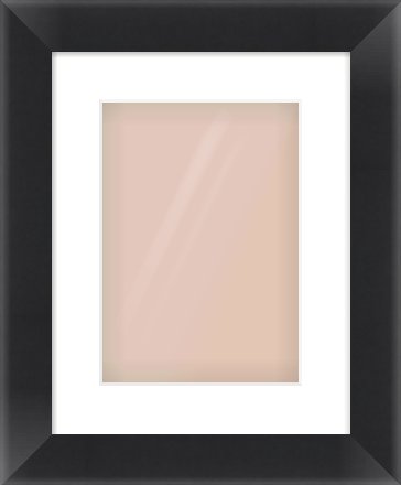 Black Flat Frame for 210 × 297mm artwork, with Smooth White Single Mount